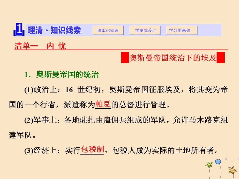 2018-2019学年高中历史 第六单元 穆罕默德&#8226;阿里改革 第1课 18世纪末19世纪初的埃及课件 新人教版选修1.ppt_第2页