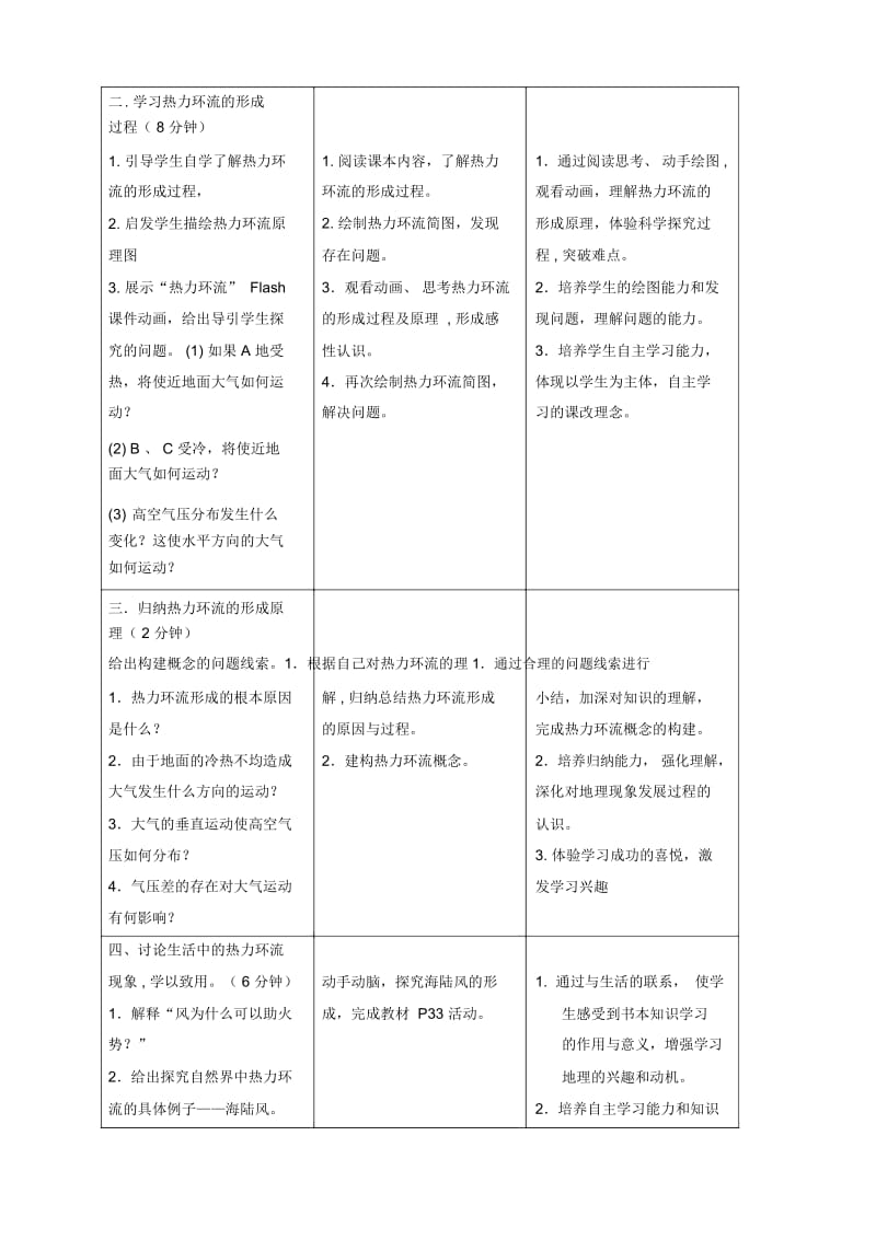 地理必修1人教新课标第一节冷热不均引起大气运动教案.docx_第2页