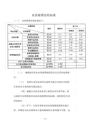 水资源费征收标准.docx