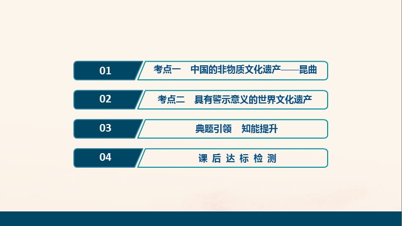 （浙江选考）2021版新高考历史一轮复习 专题十九 世界文化遗产荟萃 第46讲 中国的人类非物质文化遗产&mdash;&mdash;昆曲及具有警示意义的世界文化遗产课件 人民版.ppt_第2页