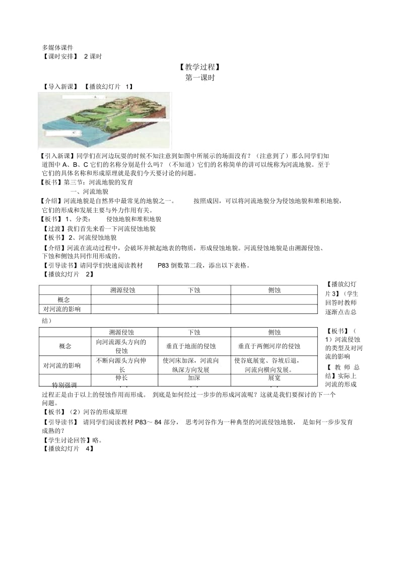 地理必修1人教新课标4.3河流地貌的发育教案.docx_第2页