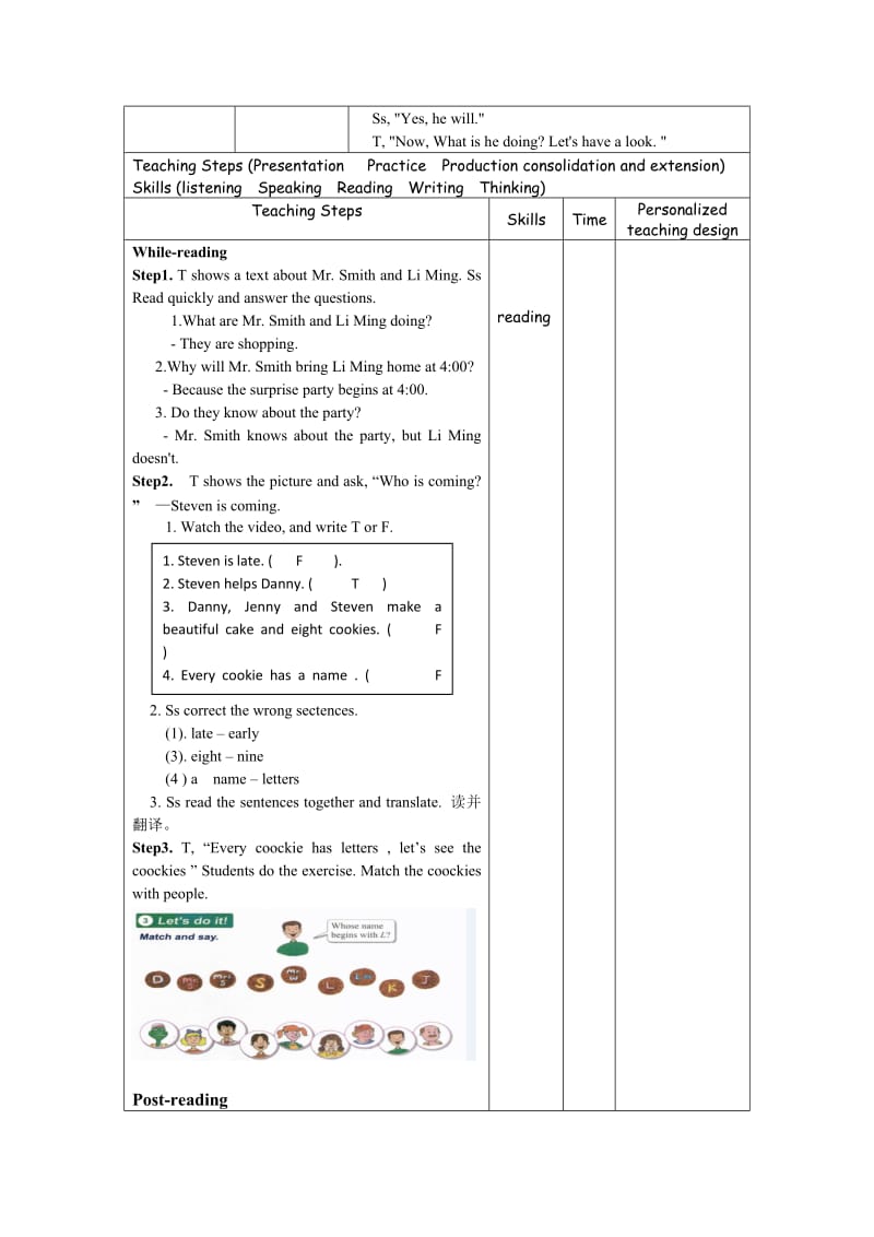 新冀教版六年级英语下册《Unit 4 Li Ming Comes HomeLesson 22 Surprise!》教案_5.doc_第2页