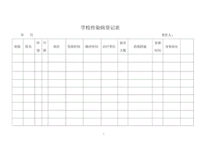 学校传染病登记表.docx