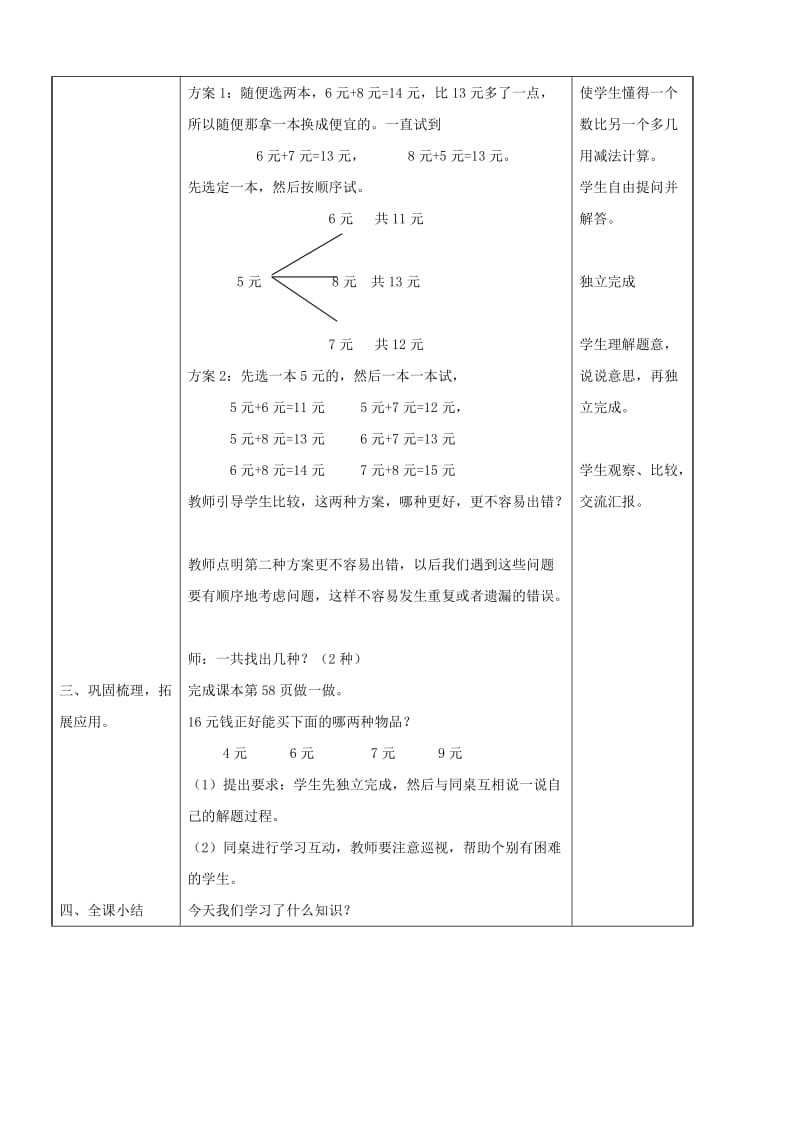 一年级数学下册 用元、角解决问题教案 人教版.doc_第2页