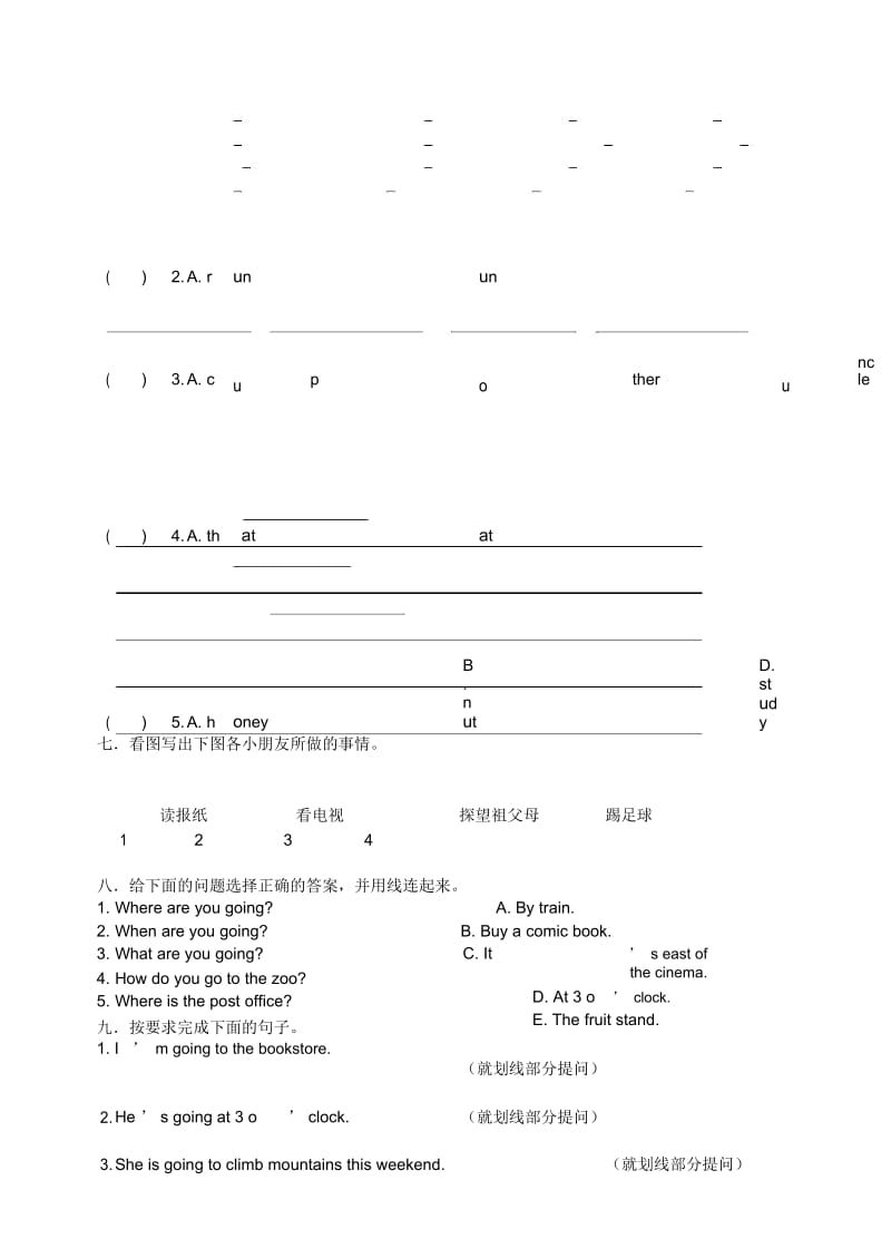 小学英语六年级Unit3.docx_第3页