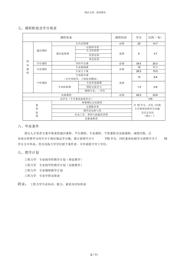 工程力学专业本科培养方案.docx_第3页