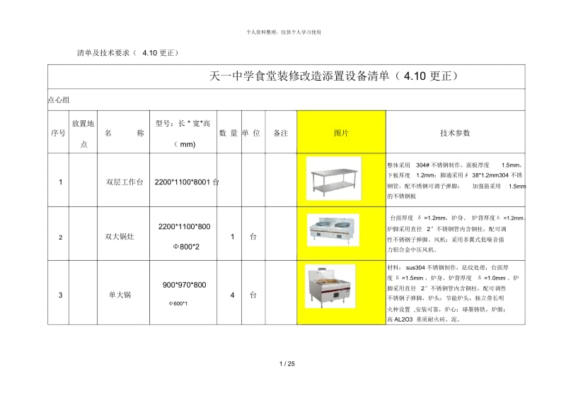 清单及技术要求.docx_第1页