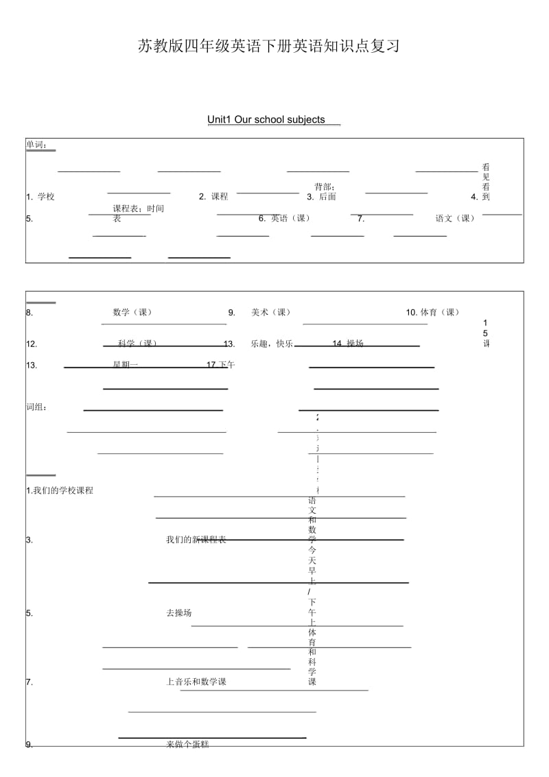 苏教版四年级英语下册英语知识点复习.docx_第1页