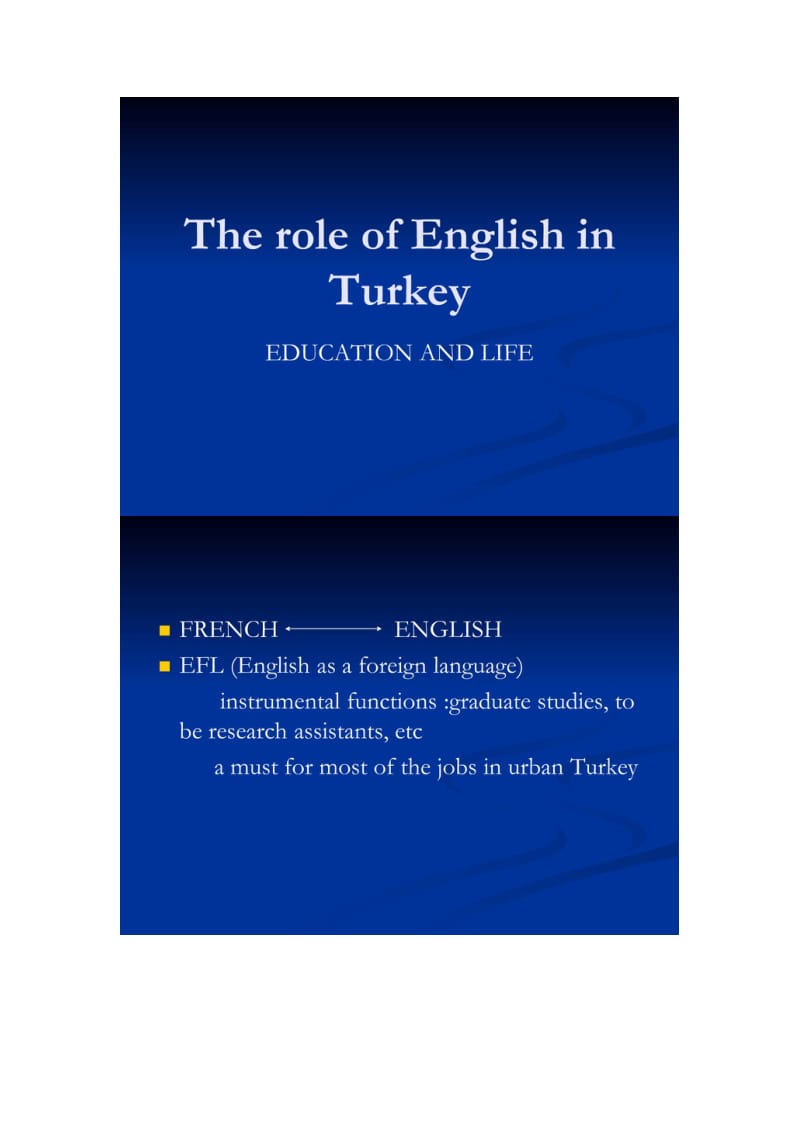 The role of English in Turkey.doc_第1页