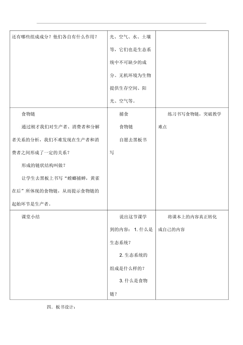 人教版七年级生物上册《生物与环境组成生态系统》教学案.docx_第3页