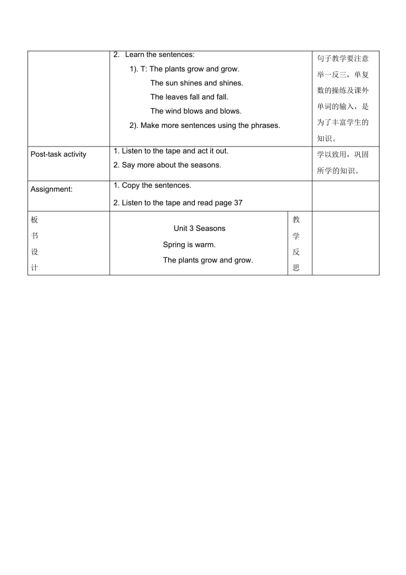 牛津上海版三下《Unit3Seasons》教案2.docx_第2页