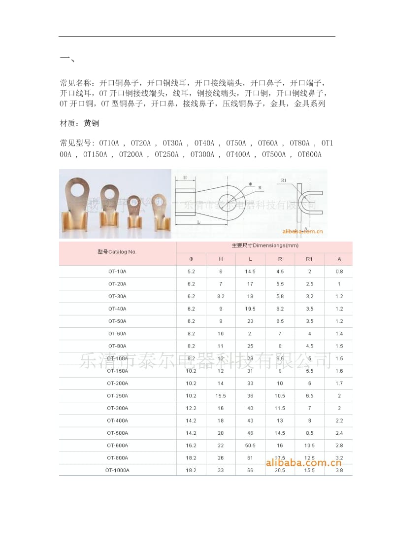 （精品）铜鼻子规格型号-铜鼻子td型号.doc_第1页