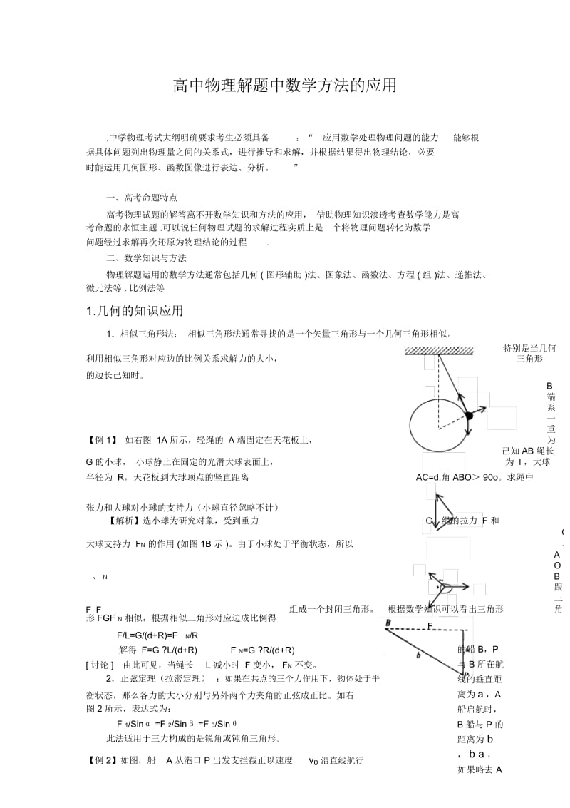 高中物理解题中数学方法的应用.docx_第1页