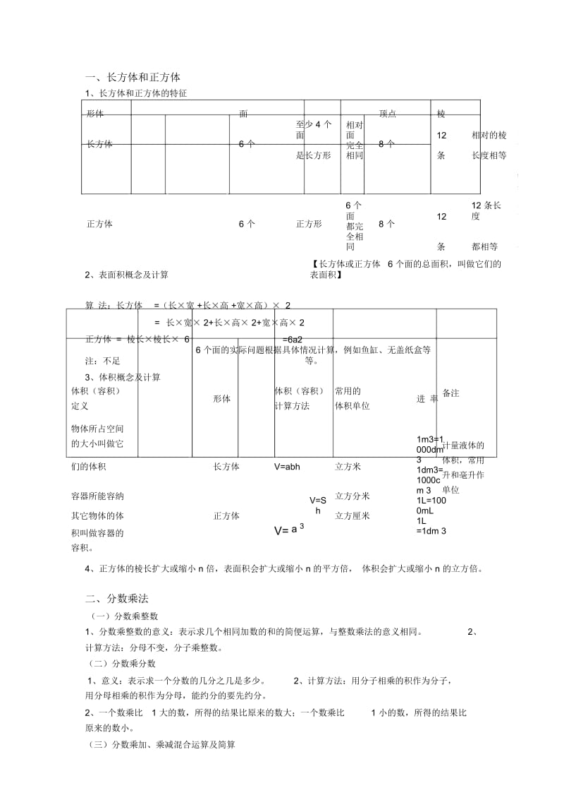 苏教版小学六年级数学上册期末复习资料.docx_第2页