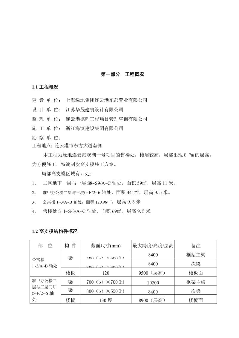 绿地连云港观湖一号售楼处高支模专项方案1.doc_第2页