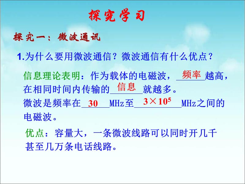 新人教版九年级物理下册《二十一章　信息的传递第4节　越来越宽的信息之路》课件_2.pptx_第3页
