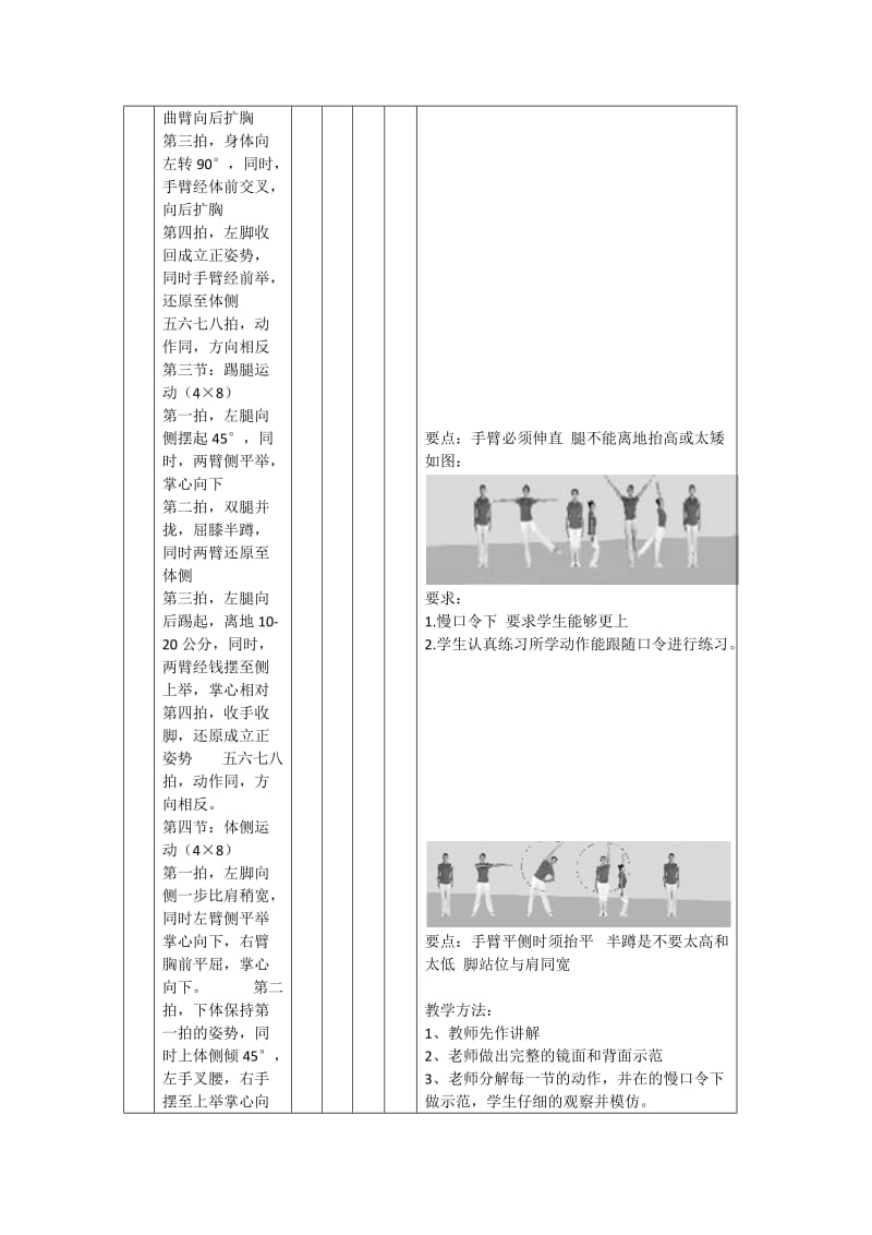 新人教版三至四年级体育下册《二、基本体操1.基本部位操1.基本部位操第一~四节》公开课教案_18.docx_第3页