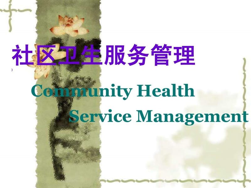 社区卫生服务管理课件.ppt_第1页