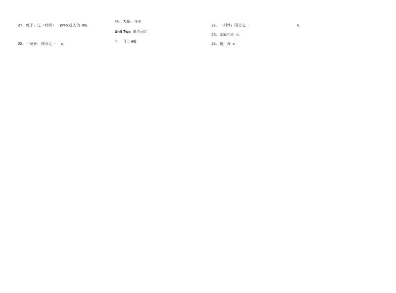 UnitTwo重点词汇测试卷.docx_第2页