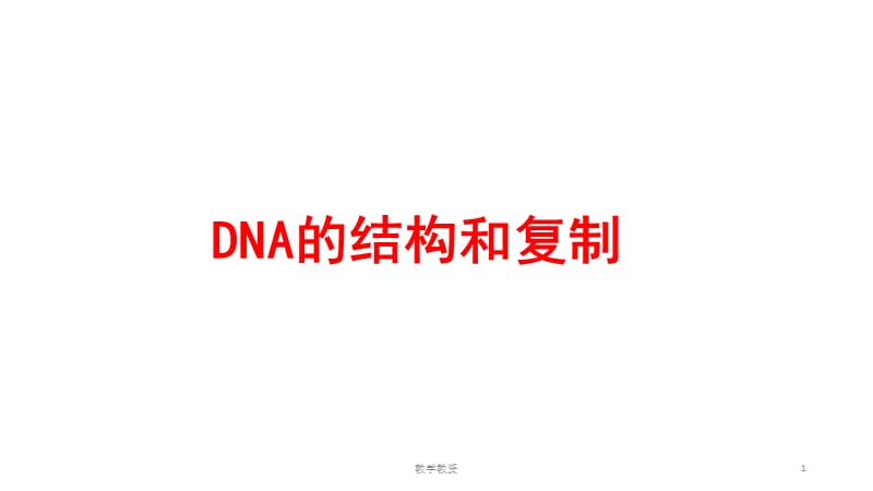 DNA的结构及复制（教资特选）.ppt_第1页