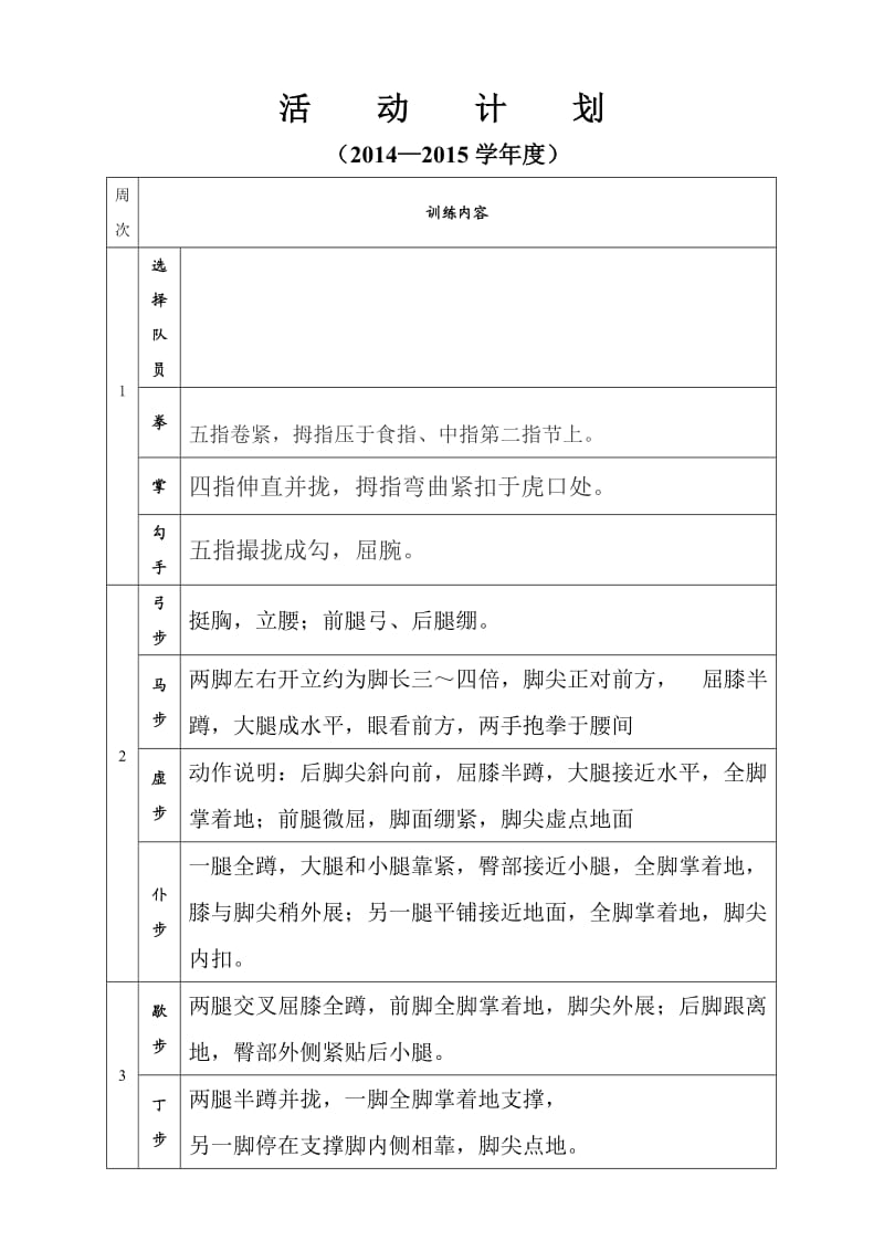 平昌县星光实验学校乡村少年宫武术兴趣小组活动计划.doc_第3页