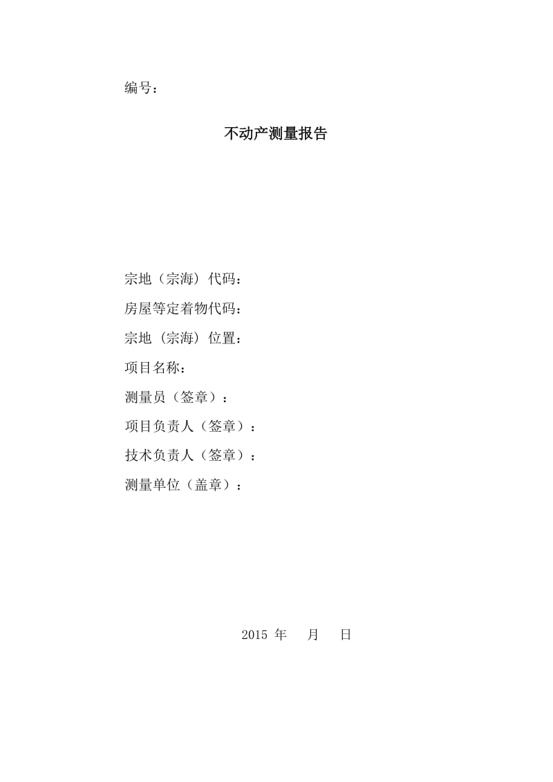 不动产测量报告模板.doc_第1页