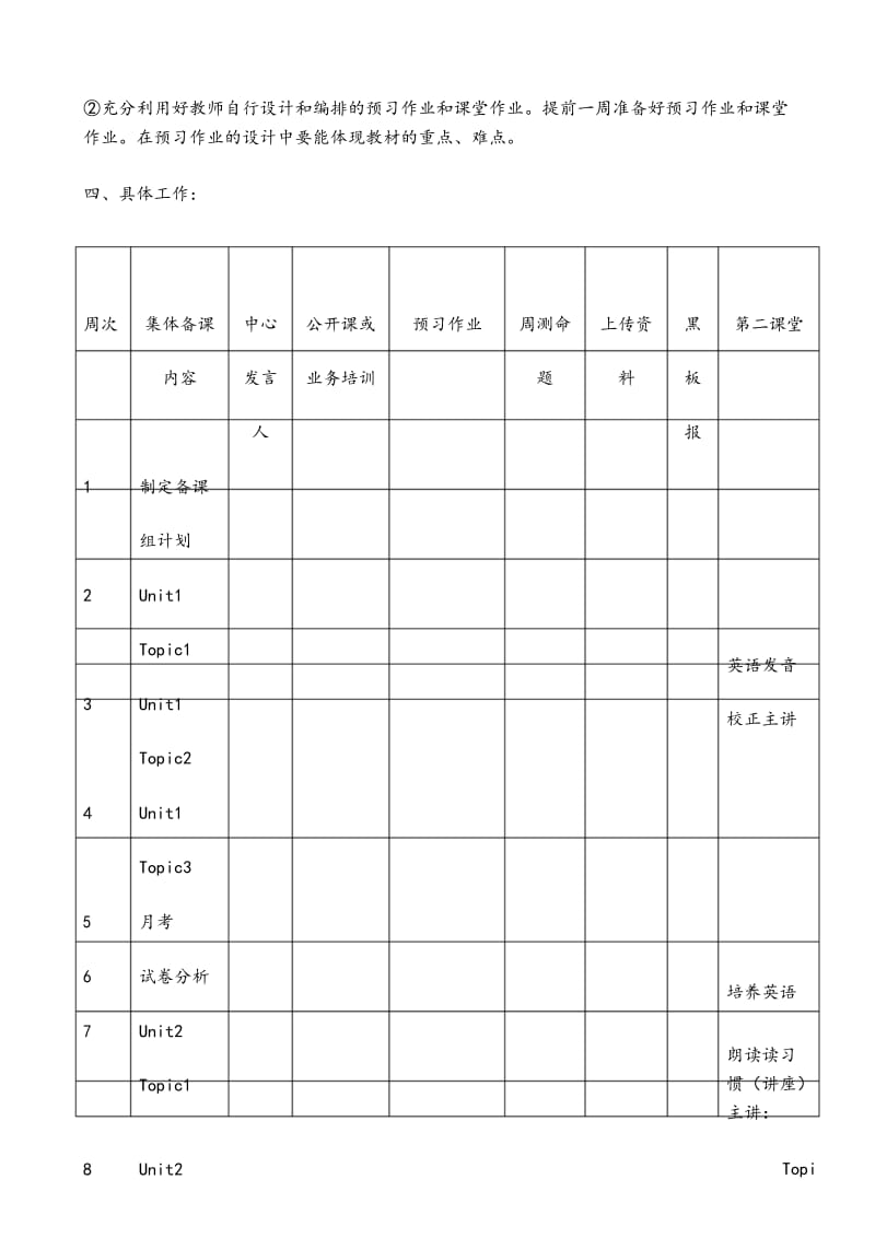 【备课组计划】2019-2020年第一学期八年级英语备课组计划.docx_第3页