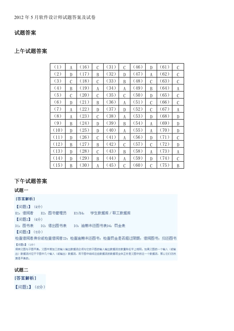 5月软件设计师真题和答案.doc_第1页