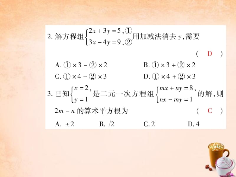 【人教版】七年级数学下册《加减消元法解二元一次方程组》课件.docx_第3页