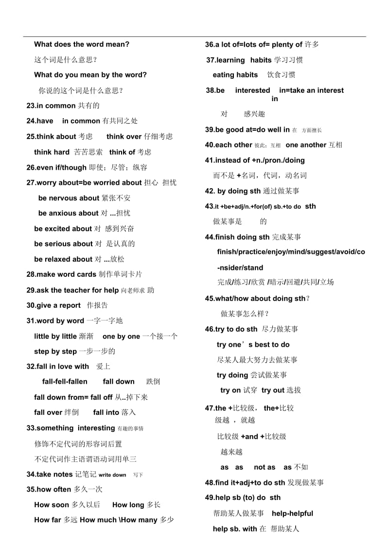 【人教版】2016-2017学年度九年级新目标英语：Unit1知识点总结.docx_第3页