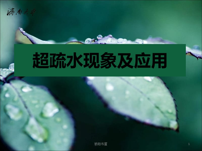 超疏水现象及应用[课资资源].ppt_第1页