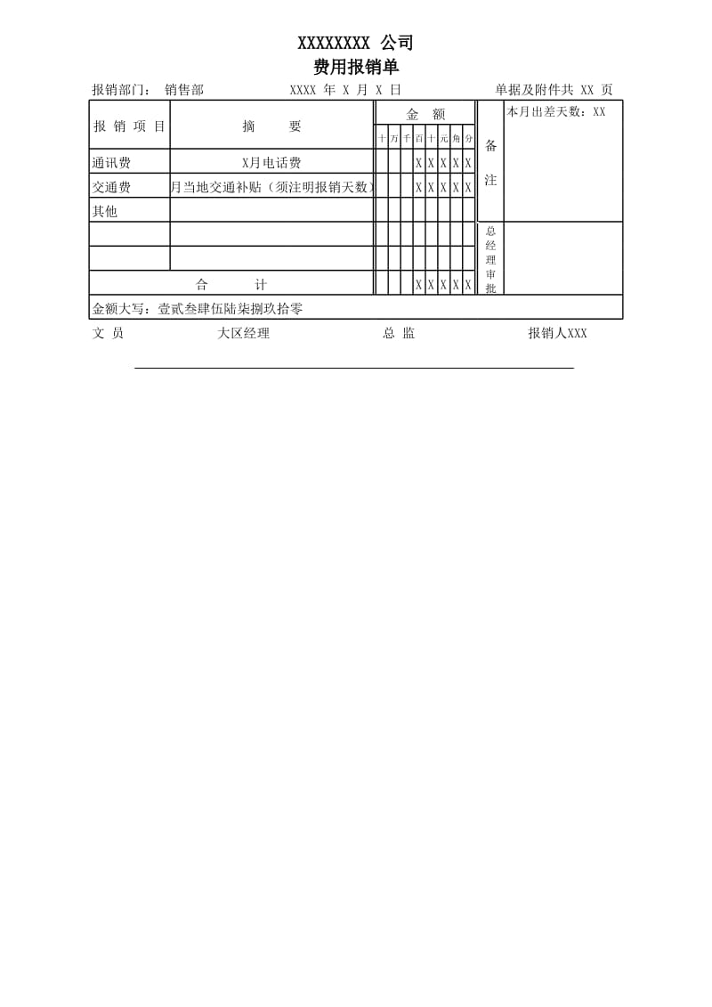 差旅费用报销单.xls_第2页