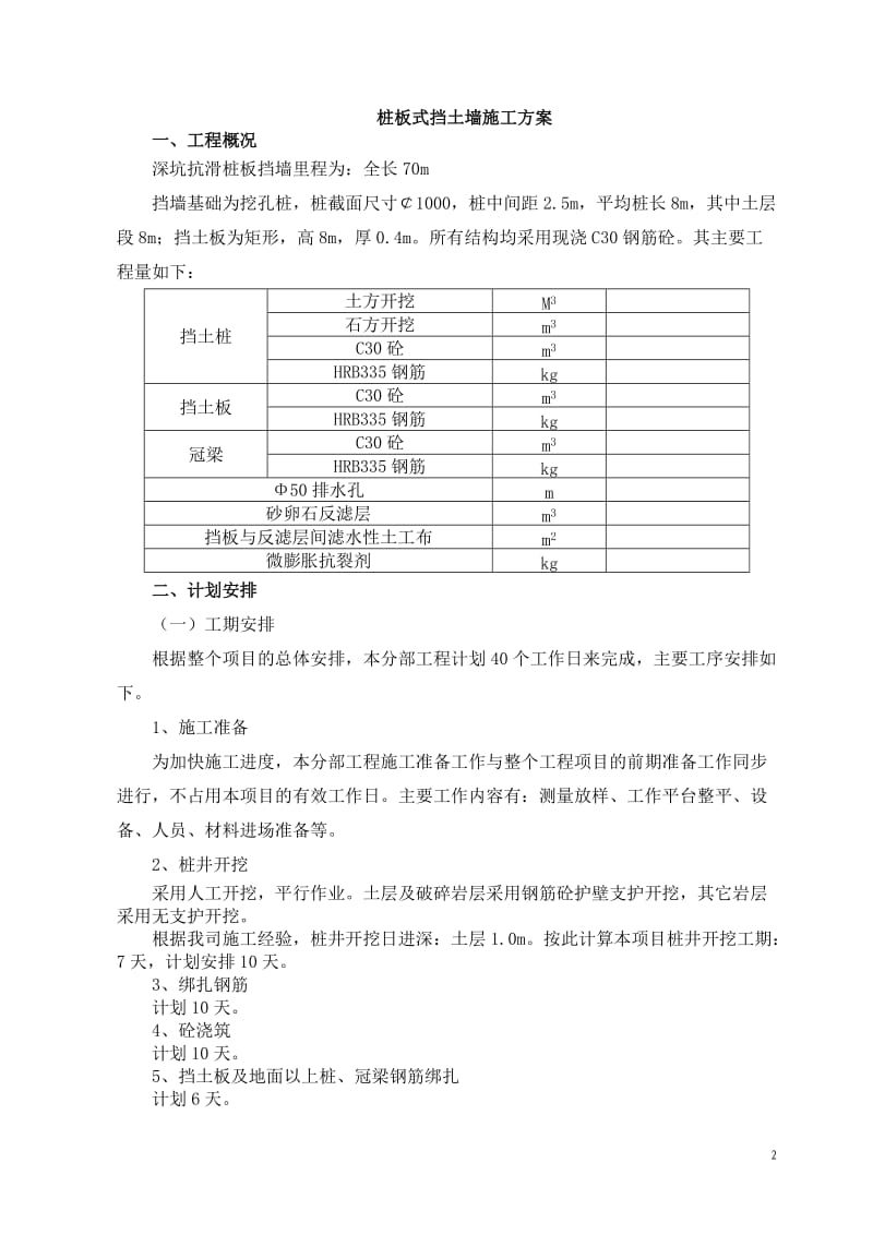 桩板式挡土墙专项施工方案.doc_第2页