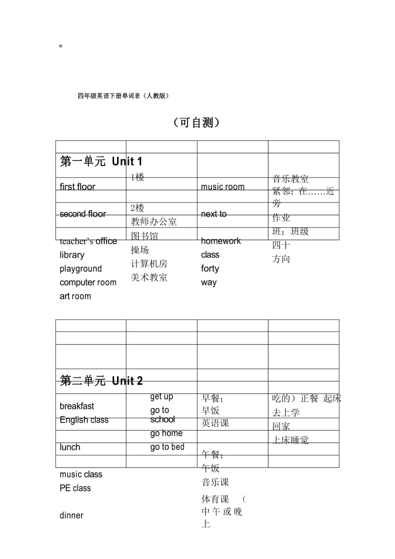 四年级下册英语单词人教版.docx_第1页