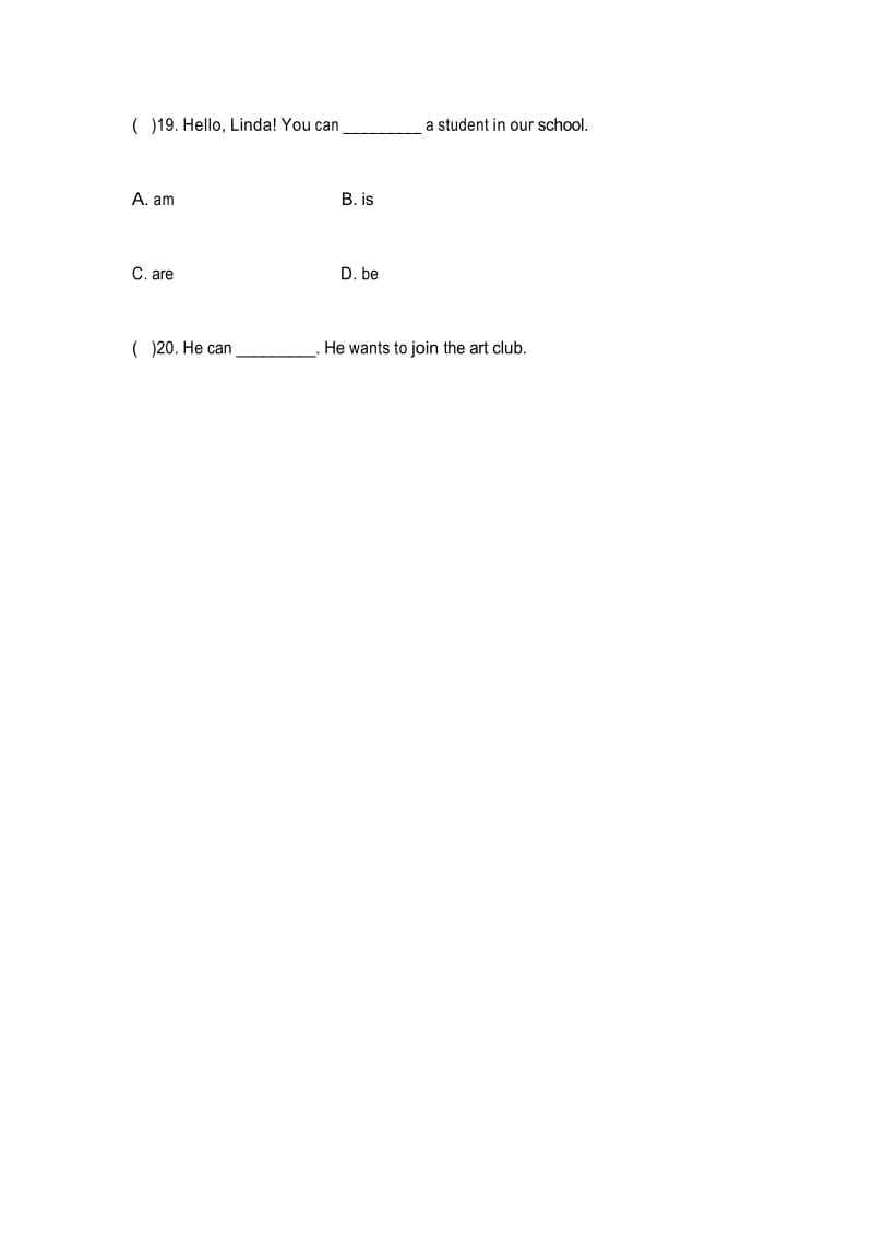 最新七年级初一英语下册 第一单元测试题(含答案).docx_第2页