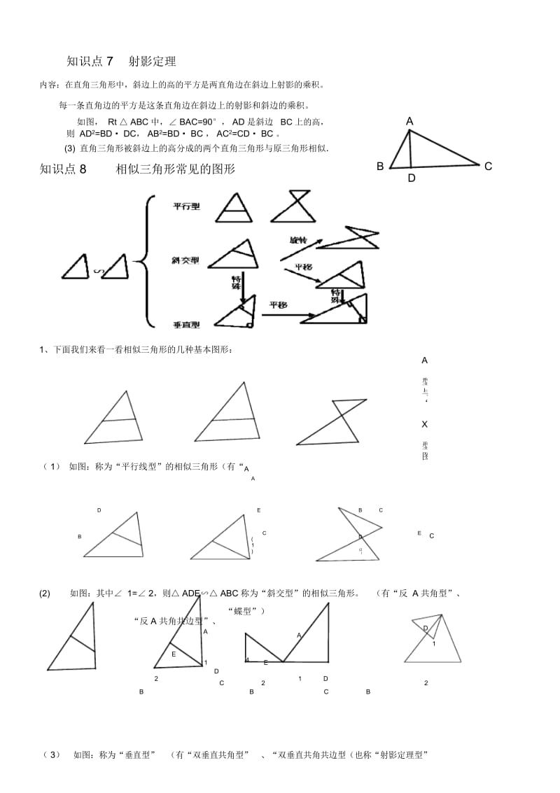 人教版第27章相似三角形知识点总结.docx_第3页