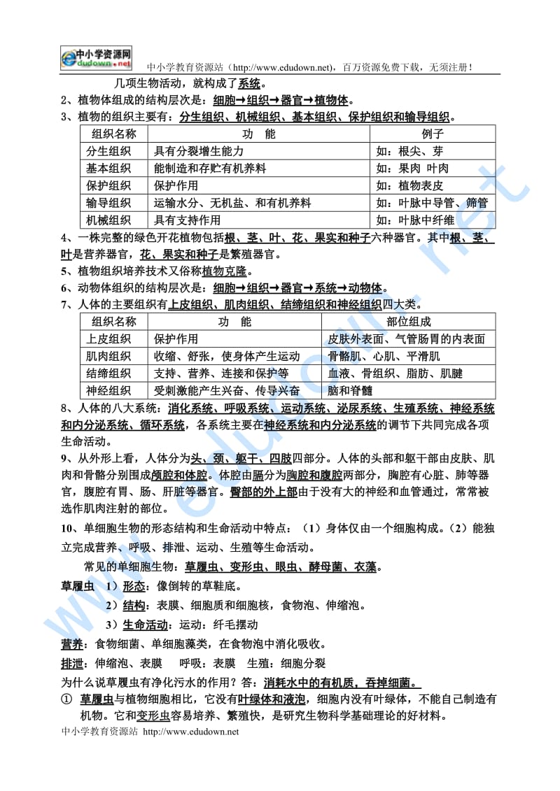 2010年苏科版七年级生物下期末复习提纲.doc_第2页