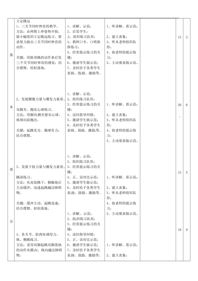 浙江省桐庐分水高级中学高中体育与健康《立定跳远》公开课教案.doc_第3页