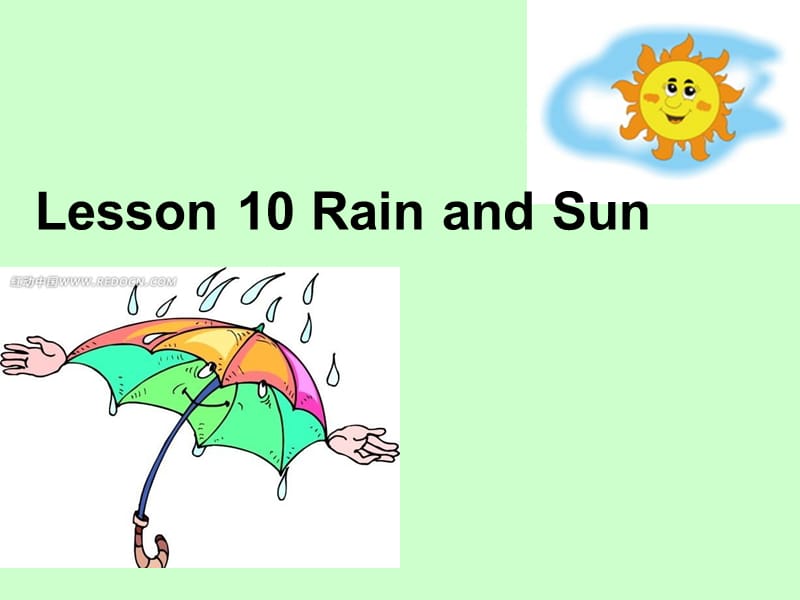 新冀教版三年级起点四年级英语下册《Unit 2 Days and MonthsLesson 10 Rain and Sun》课件_19.ppt_第1页