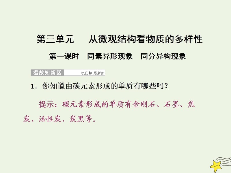 2019高中化学 第1部分 专题1 第三单元 第一课时 同素异形现象 同分异构现象课件 苏教版必修2.ppt_第1页