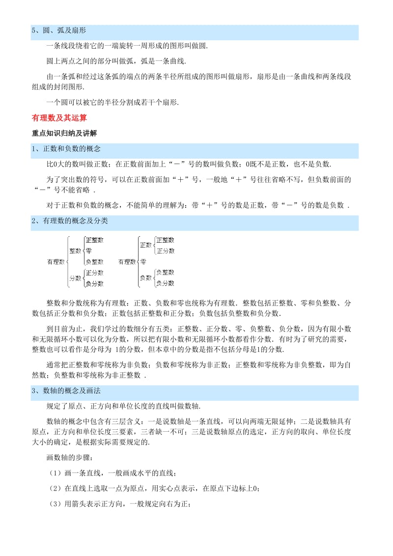 初一上数学复习知识点（黄冈中学）.doc_第2页