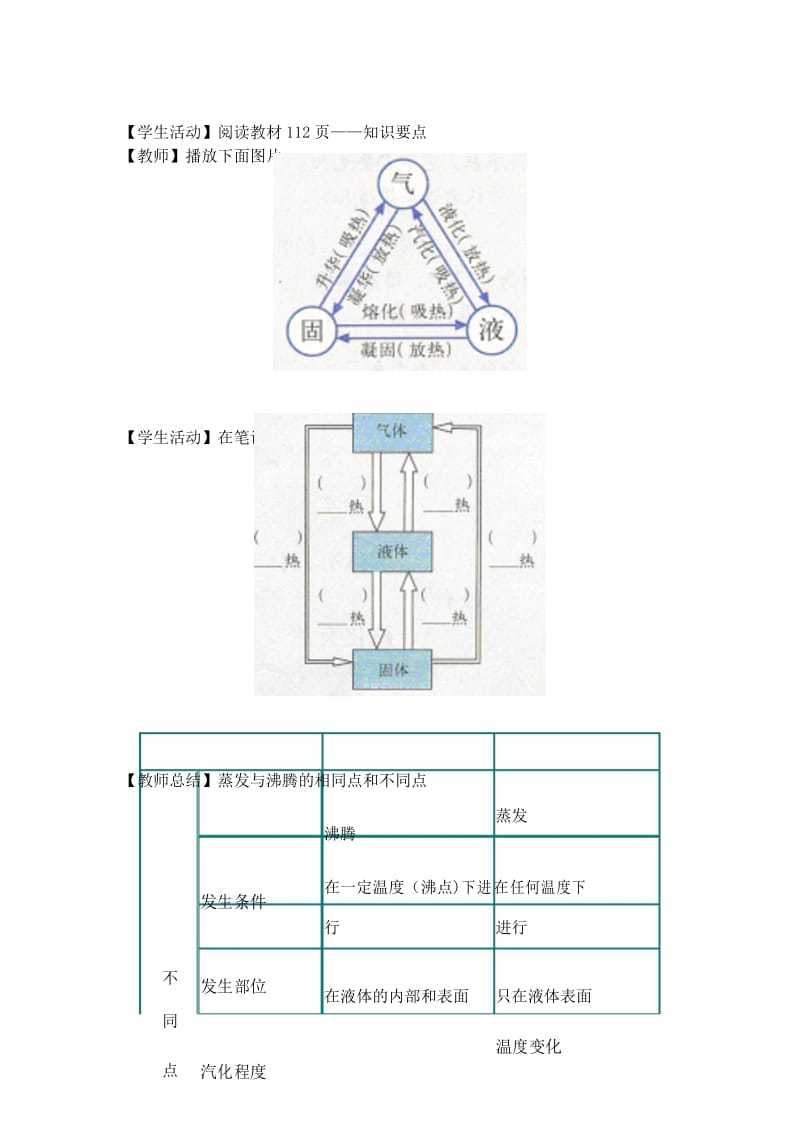 物理八年级上册 第二章教案： 物态变化 复习课 教学设计.docx_第3页