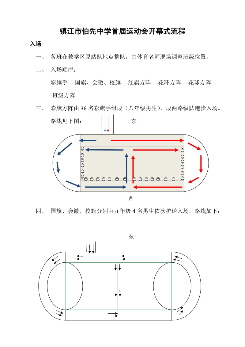 镇江市伯先中学首运动会开幕式流程.doc_第1页