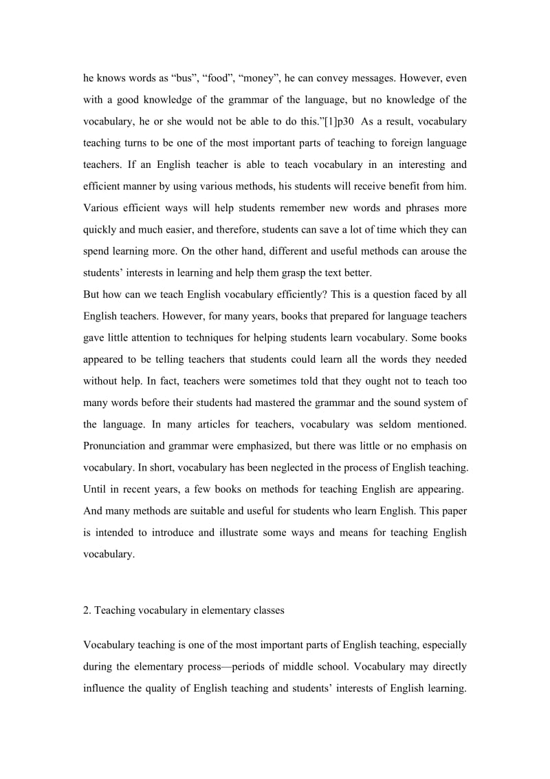 On Teaching English Vocabulary谈英语词汇教学法.doc_第2页