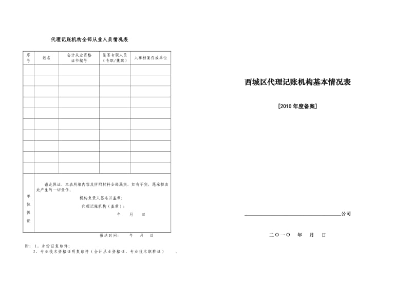 代理记账机构全部从业人员情况表 范本.doc_第1页