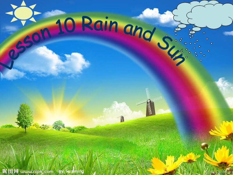 新冀教版三年级起点四年级英语下册《Unit 2 Days and MonthsLesson 10 Rain and Sun》课件_20.ppt_第1页