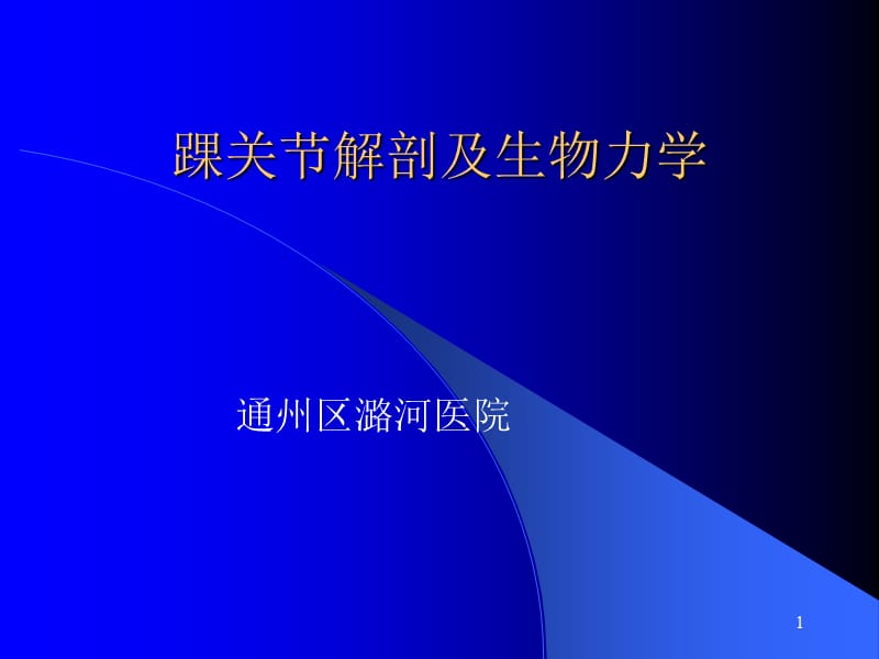 （推荐）踝关节解剖.ppt_第1页