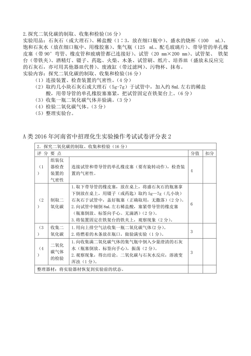 化学实考试操作练习及评分标准.doc_第2页