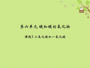 人教版九年级化学上册碳和碳的氧化物二氧化碳和一氧化碳教学课件.docx