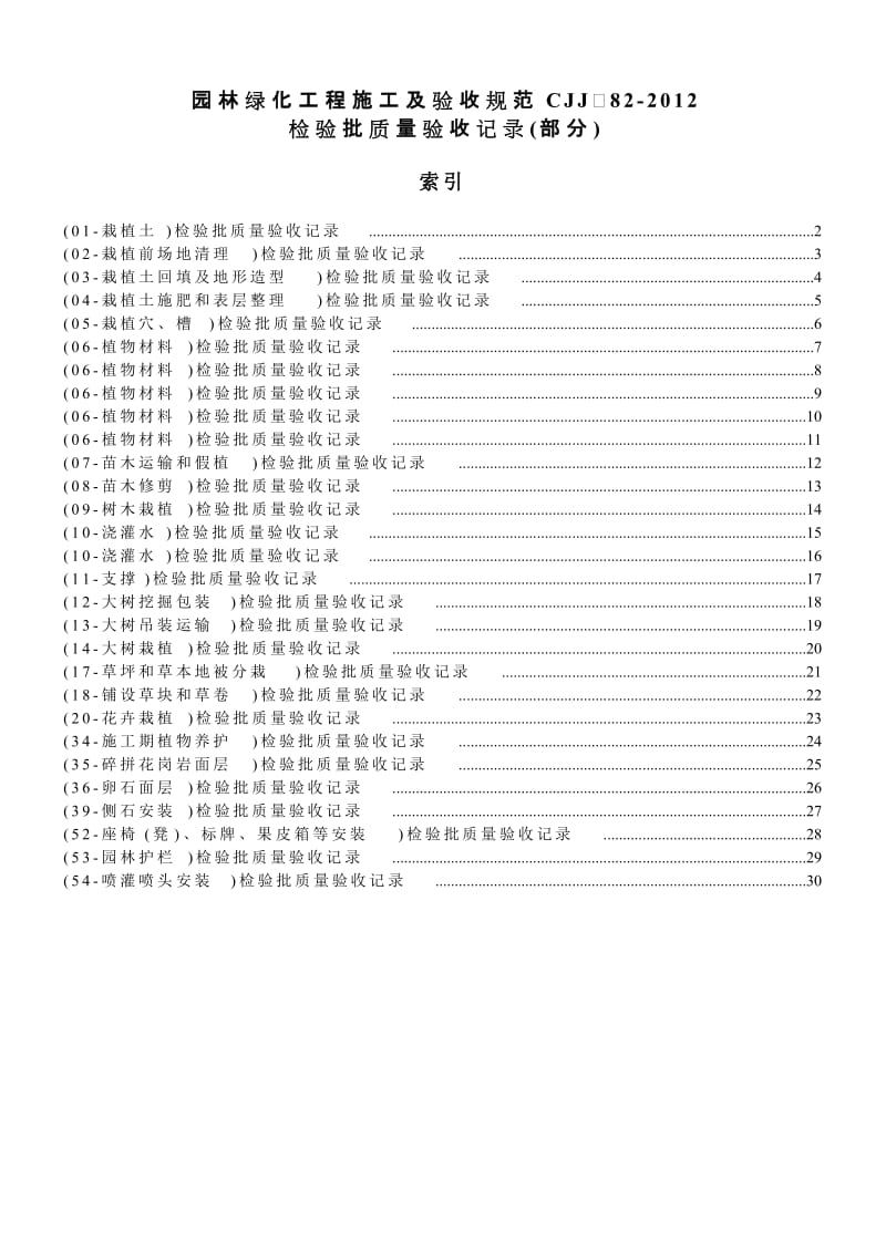 《园林绿化工程施工及验收规范》(cjj82)检验资料.doc_第1页